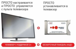 ТВ модуль Акадо: удобство без лишних деталей и заморочек. Вставляется прямо в телевизор!